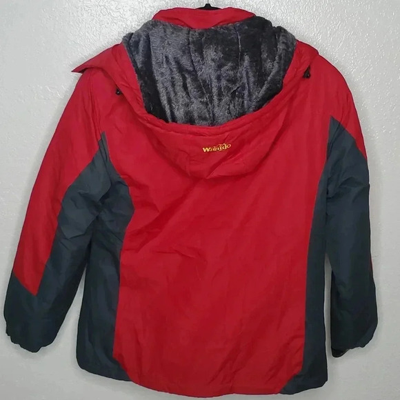 Wantdo Women's Red Hooded Winter Ski Jacket Size Small - Picture 3 of 15